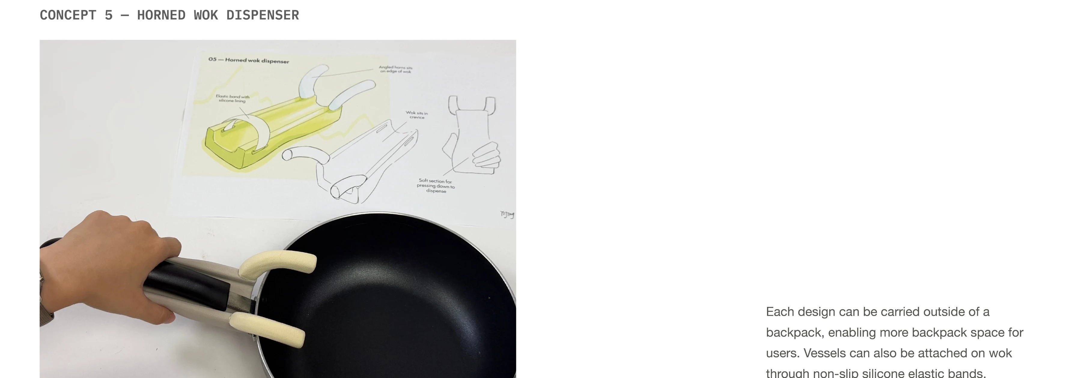 Wokable process board — final design: detail photography of the vessels and their attachment system.
